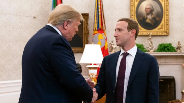 Photo of Trump and Zuckerberg